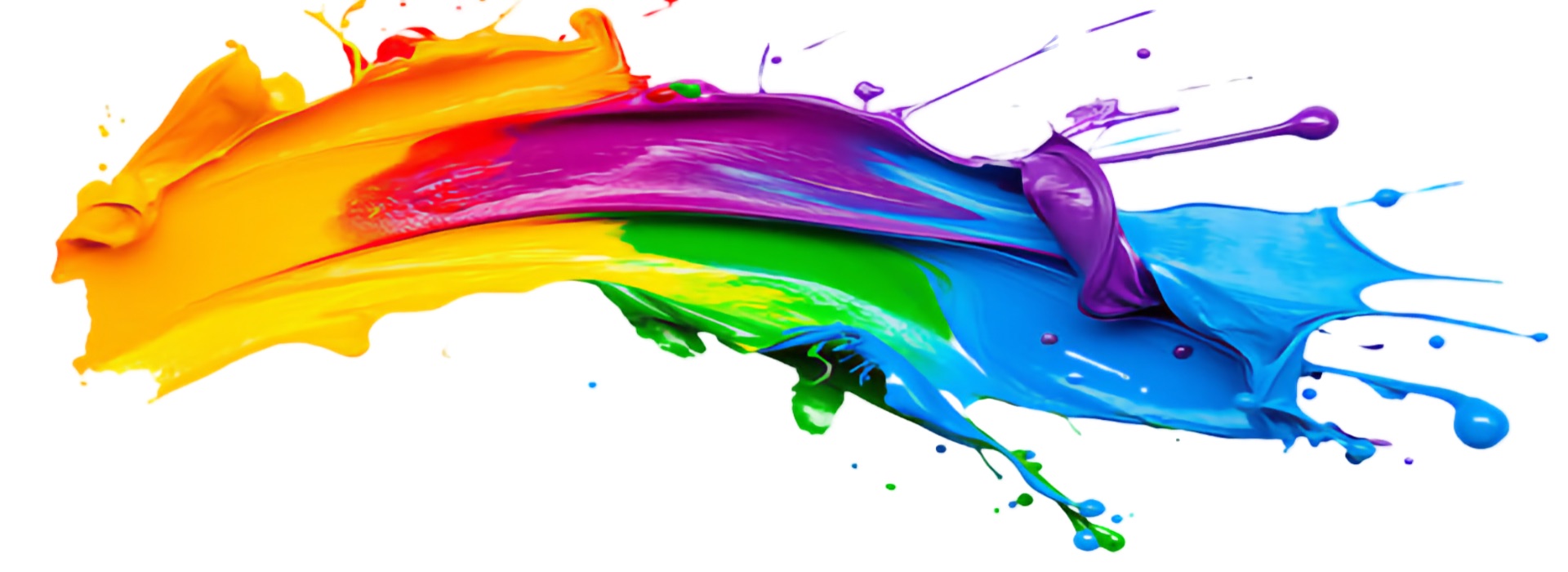 Decorative multicolour paint splash
